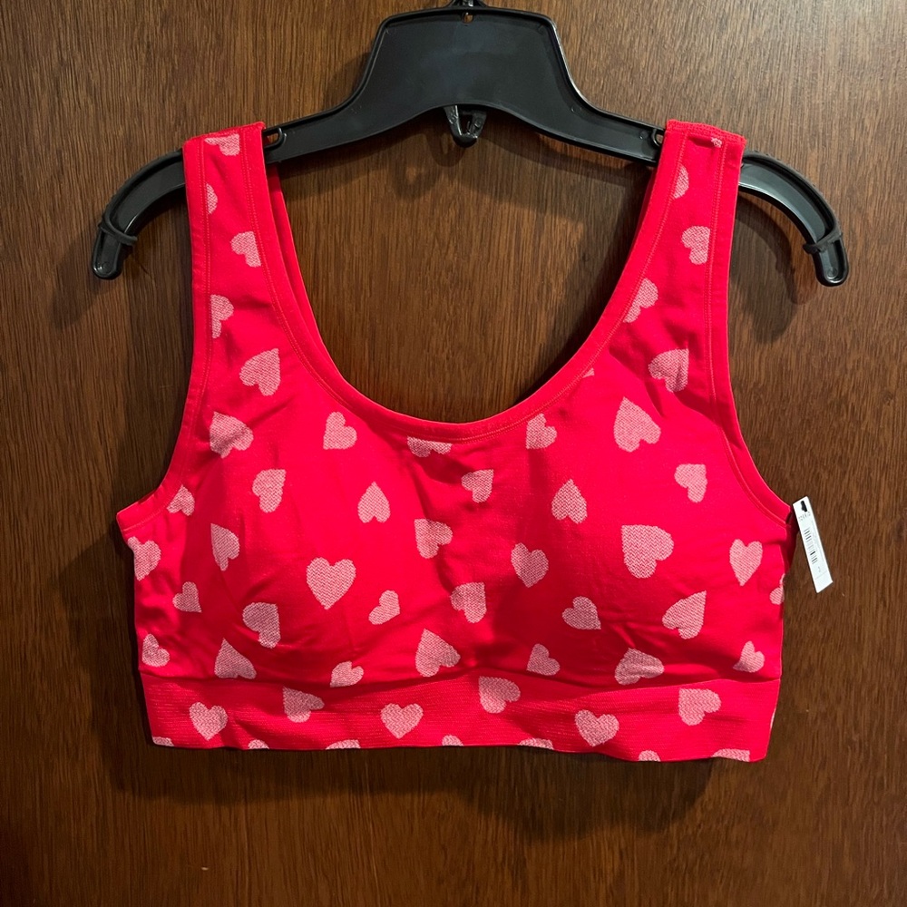 NWT TORRID Red Heart Patterned Bralette